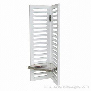 CD Rack, Available in White Color, Measures 7 1/2 x 3 3/8 x 16-inch